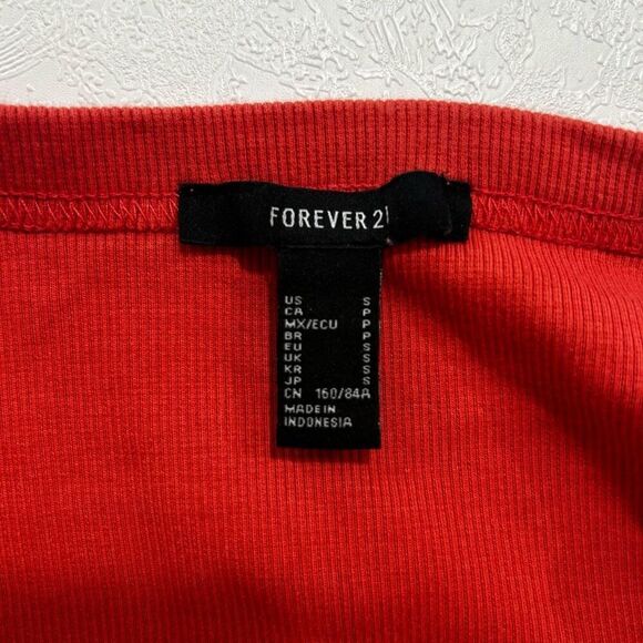 Forever 21 Red Cropped Button Cardigan | “New York City” Embroidery | Size S - Picture 4 of 6